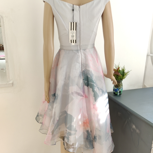 Coast Multi Vinca Printed Overlay Midi Dress Size 6 Wedding £169 - Picture 2 of 16